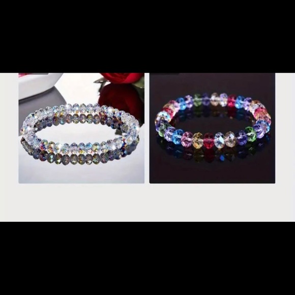 Swarovski Jewelry - Gorgeous stretchable swarovski beads bracelet - lot of 2